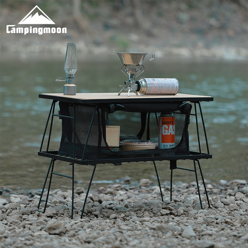 Camping Cooking Table - CAMPINGMOON T230 Multi Purpose Iron Storage