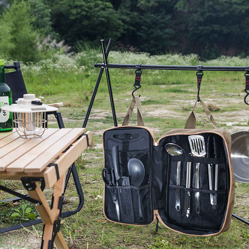 8pcs Camping Kitchen Cookware  - огляд і ціна Camping Cooking Organizer