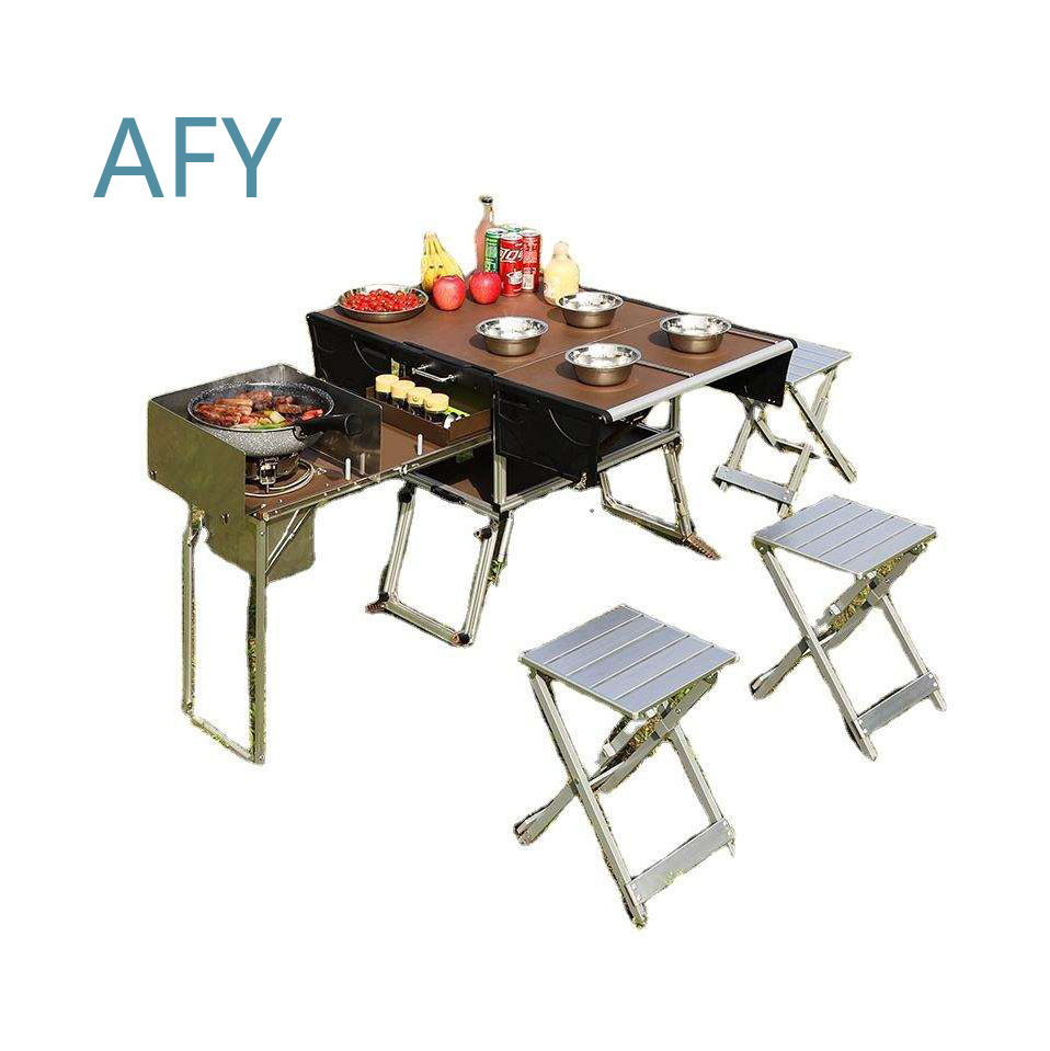Portable Folding Food Trailer  - огляд і ціна Camping Cooking Dining Set