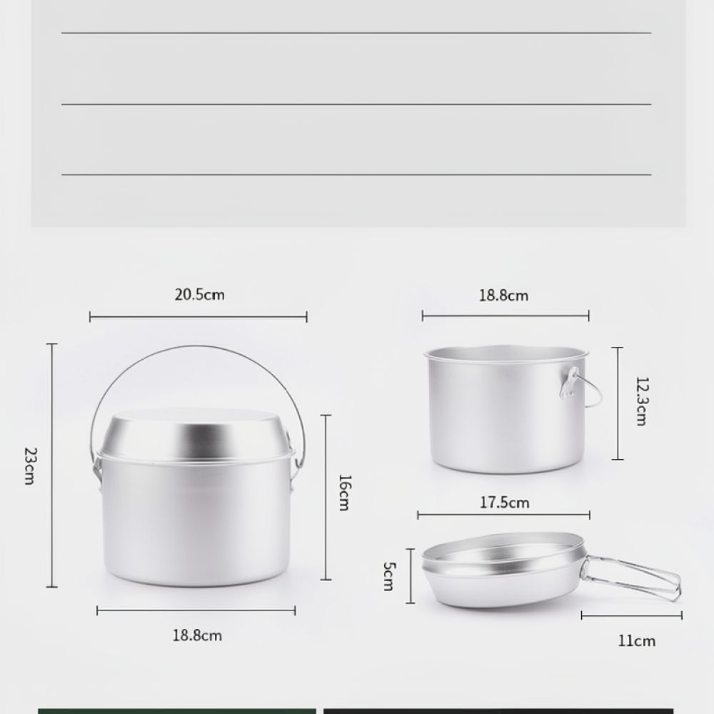 Outdoor Picnic Aluminum Cookwa - огляд і ціна Camping Cooking Dining Set