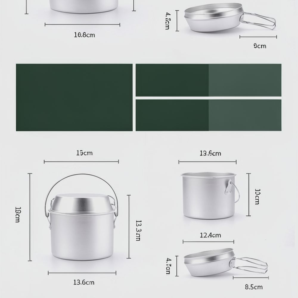 Outdoor Picnic Aluminum Cookwa - огляд і ціна Camping Cooking Dining Set