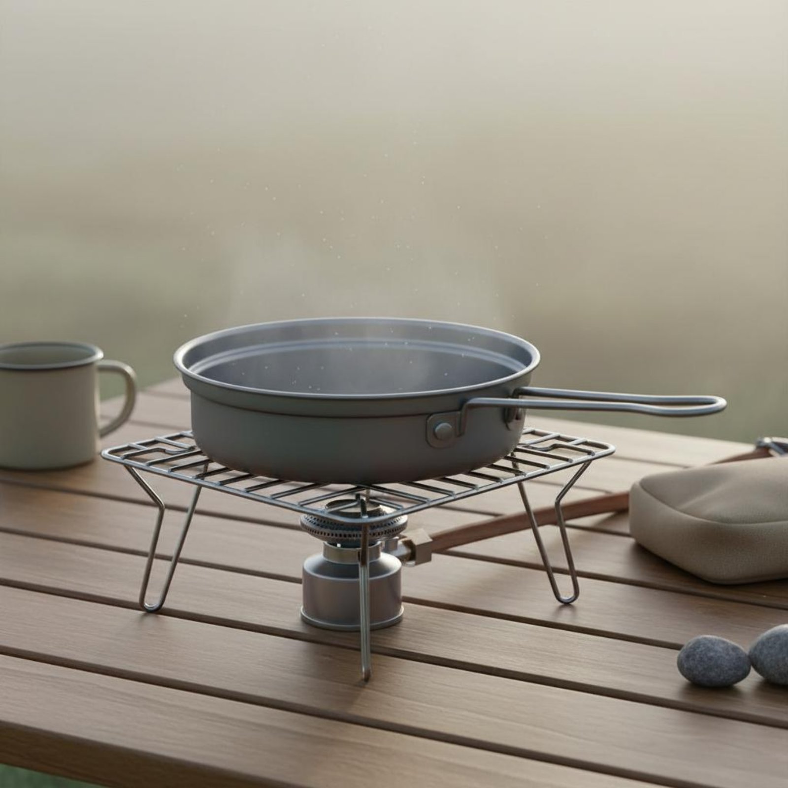 2 Pieces Metal Camping Cook Se - огляд і ціна Camping Cooking Dining Set